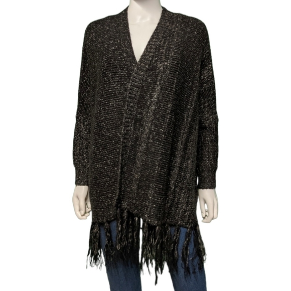 Essue Black Open Cardigan, M/L - Picture 2 of 14